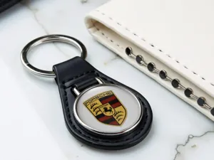 Porsche Schlüsselanhänger Leder Stilvoll Modern Tuning Kraft